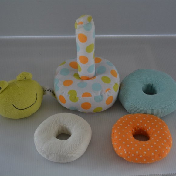 Carters Plush Soft Frog Ring Stacker Baby Toy - Picture 5 of 5